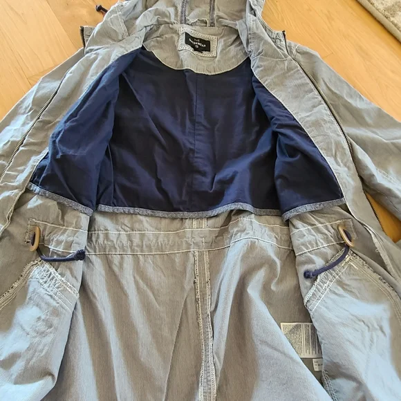 CLEARANCE 3/$15 Blue and White Striped C&A Outerwear Company anorak jacket mediu - Picture 13 of 15